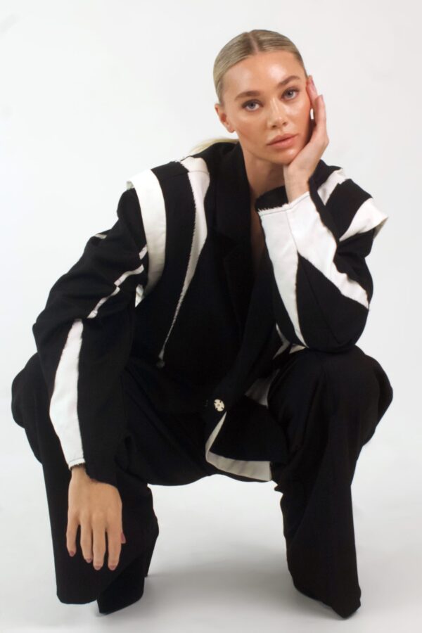 Svart Studio bessy Two Tone Blazer