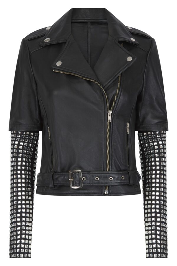 Svart Studio Sylvia Leather Biker Jacket - Image 3