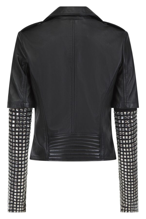 Svart Studio Sylvia Leather Biker Jacket - Image 4