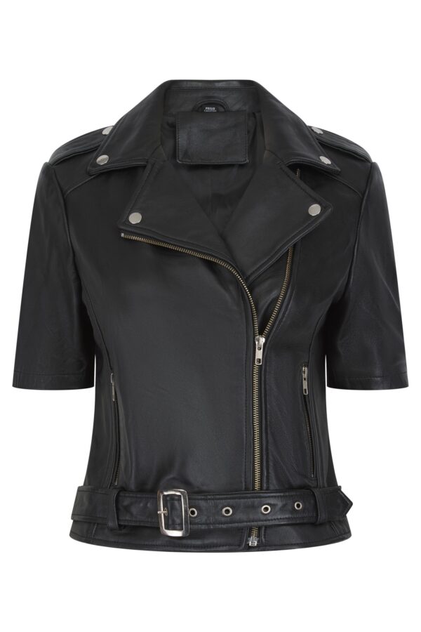Svart Studio Sylvia Leather Biker Jacket - Image 5