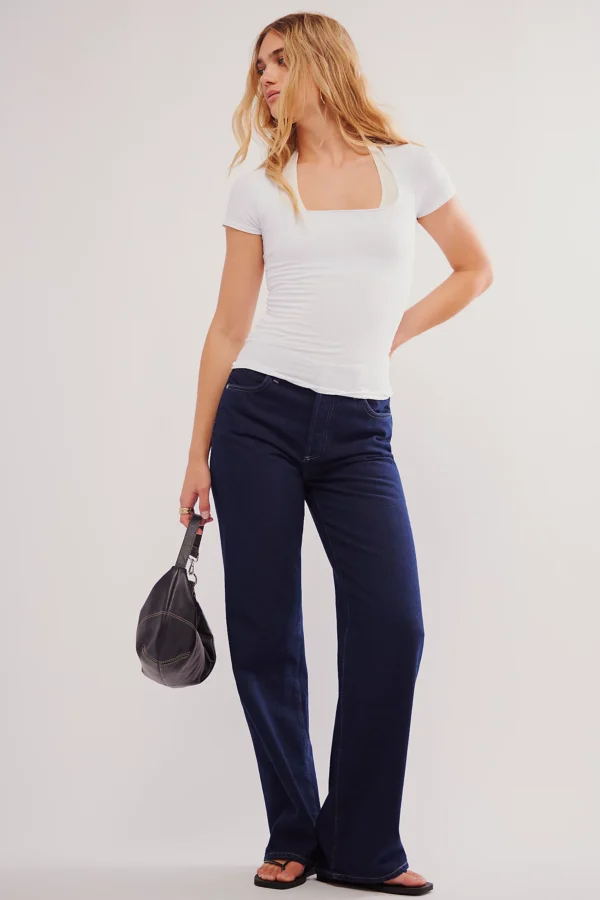 Free People Clean Lines Baby Tee - Image 4