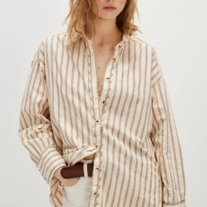 Free People Striped Varsity Vibes Shirt