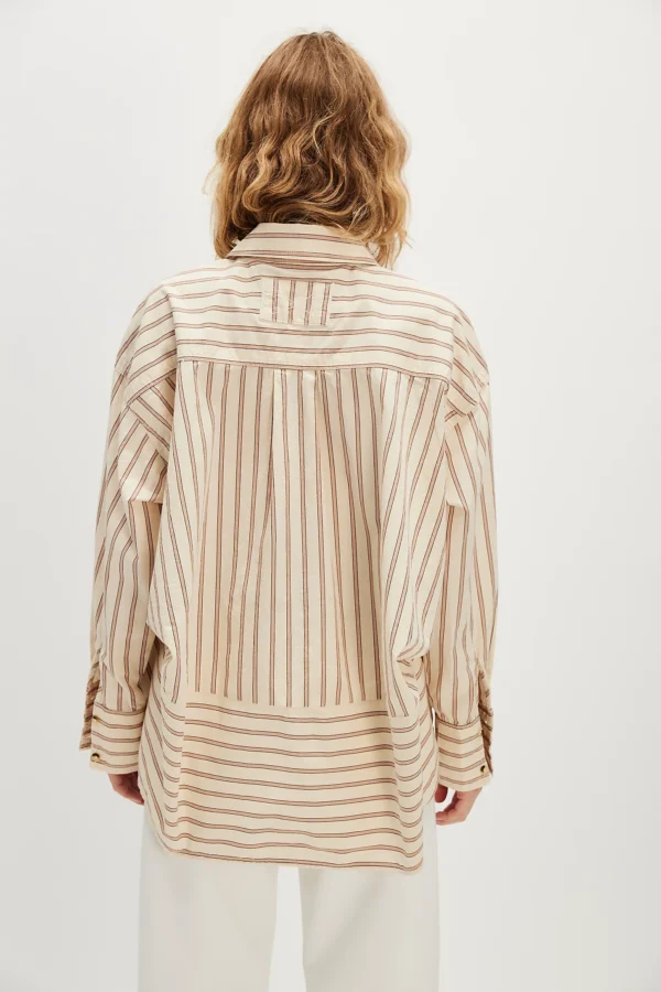 Free People Striped Varsity Vibes Shirt - Image 4